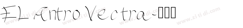 EL Antro Vectra字体转换